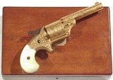 CASED EXHIBITION ENGRAVED AND GOLD PLATED MOORES FRONT LOADING TEAT FIRE REVOLVER - 4 of 8