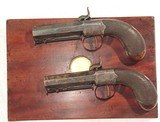 CASED PAIR OF PERCUSSION TRAVELING PISTOLS BY 