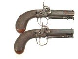 CASED PAIR OF PERCUSSION TRAVELING PISTOLS BY 