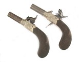 CASED PAIR OF ENGLISH TURN BARREL PERCUSSION POCKET PISTOLS - 5 of 6