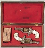 CASED PAIR OF FACTORY ENGRAVED NEW LINE REVOLOVERS - 5 of 12