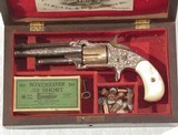 SMITH & WESSON PRESENTATION No. 1 1/2 MODEL GOLD WASHED AND ENGRAVED REVOLVER. - 1 of 9