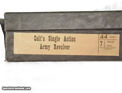 COLT 2nd GENERATION SINGLE ACTION ARMY IN .44 SPECIAL CALIBER WITH IT'S ORIGINAL BLACK BOX - Image 10 of 15