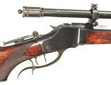 DELUXE WINCHESTER MODEL 1885
HI-WALL SCHUTZEN RIFLE IN .22 long rifle CALIBER - 2 of 12