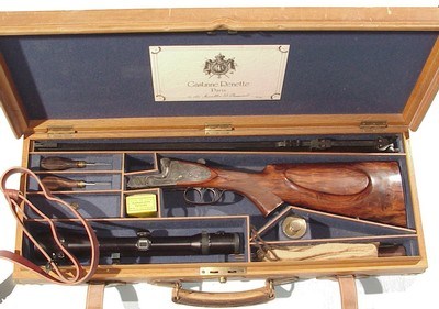 SPECTACULAR BEST QUALITY GASTINNE RENETTE SIDELOCK SINGLE SHOT SPORTING RIFLE IN 6.5X68R CALIBER