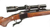 RUGER NO 1 SINGLE SHOT RIFLE IN .243 WINCHESTER CALIBERW/ ZEISS DIAVARI-C 1.5x4 SCOPE - 2 of 9