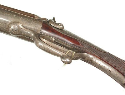 ALEXANDER HENRY HAMMER DOUBLE RIFLE IN .450 B.P.E. CALIBER - Image 10 of 14