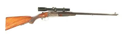ARMY & NAVYDOUBLE RIFLE IN .256(6.5mm) MANNLICHER CALIBER WITH ZEISS SCOPE AND QUICK RELEASE MOUNTS - Image 2 of 10