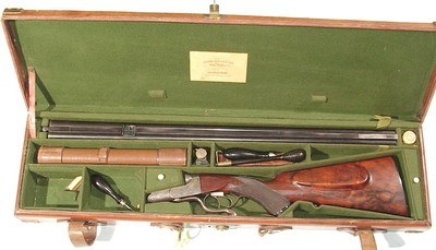 JOSEPH HARKOM & SON, EDINBRUGH HAMMERLESS DOUBLE RIFLE IN .450 B.P.E. - Image 1 of 14