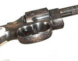 FABULOUS JOHN WARREN GOLD INLAID ENGRAVED COLT NEW SERVICE REVOLVER - Image 13 of 18