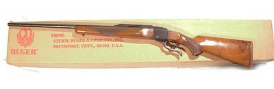 RUGER No1B(PRE-WARNING) RIFLE IN 6mm REMINGTON IN IT'S FACTORY BOX - Image 1 of 10
