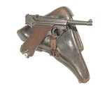 WWIIbyf 41 LUGER SERVICE PISTOL WITH IT'S CORRECT LEATHER HOLSTER - Image 1 of 12