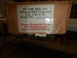 China SKS type 56, 7.62x39. AS NEW. Still in the original box with all accessories