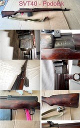 Russian Semi-Auto SVT-40 Rifle 7.62x54R 1941 Podolsk - 1 of 1