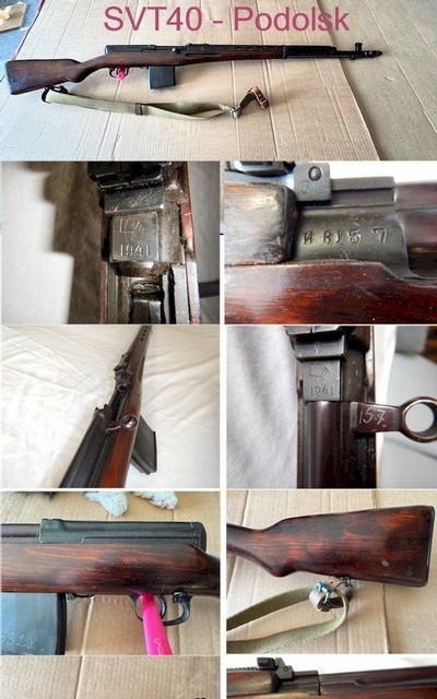 Russian Semi-Auto SVT-40 Rifle 7.62x54R 1941 Podolsk