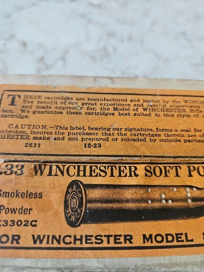 Winchester 33 WCF Full Box - Image 2 of 7