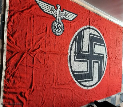 Massive WWII Nazi State Service Flag Unissued (100% Original)