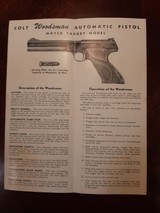 Colt Woodsman Target Match Vintage 1950 Boxed Complete - Image 15 of 15
