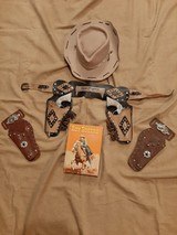 Roy Rogers Cap Gun Set, Book. and Cowboy Hat Circa 1955