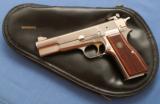 S O L D - - Browning Hi Power - RARE - Nickel Chrome Finish - Made in Belgium ! - 1 of 3