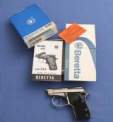S O L D - - - BERETTA - Model 21 Bobcat - Nickel - .25 ACP - - MINT - ANIB ! - 1 of 8
