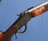 Hal Hartley Stocked – Winchester 1885 Low Wall .25 222 Rimmed – Custom Varmint by H.W. Creighton - 2 of 8