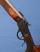Hal Hartley Stocked – Winchester 1885 Low Wall - .25 .222 Rimmed "Copperhead" – Custom Varmint by H.W. Creighton - 1 of 12