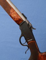 S O L D - - - Hal Hartley Stocked – Winchester 1885 Low Wall - .25 .222 Rimmed "Copperhead" – Custom Varmint by H.W. Creighton - 2 of 12