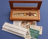 BUCK - Limited Edition - 100 Years - Elderwood Burl - Blacksmith Shop Gold Etch - 4 of 5