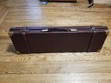 Vintage oak and leather gun case 30" barrels - 5 of 6