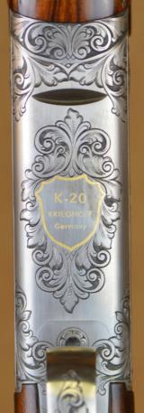 Krieghoff K20 Gold Bavaria Royale Three Barrel Set 20GA/28GA/.410 30" Jana Schilling Engraved (404) - 3 of 8