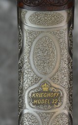 Krieghoff Model 32 Rose and Scroll Trap Niemeier Engraved 12GA 29" (281) - 7 of 8