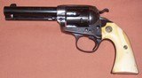 Colt 1st Generation Bisley SAA 38 WCF, 4.75” Barrel, Ivory Grips, Holster c. 1910 - 2 of 15