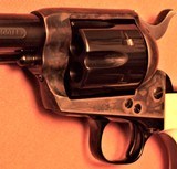Colt 3rd Generation SAA Single Action Army, Etched Panel Frontier Six Shooter, Blue & Case, 4.75 Barrel, Factory One-piece Ivory Grips, Black Powder F - 2 of 15