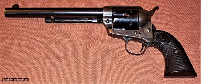 Colt 1st Generation SAA Single Action Army 7.5 Barrel .38 WCF c. 1911 wLetter, Holster