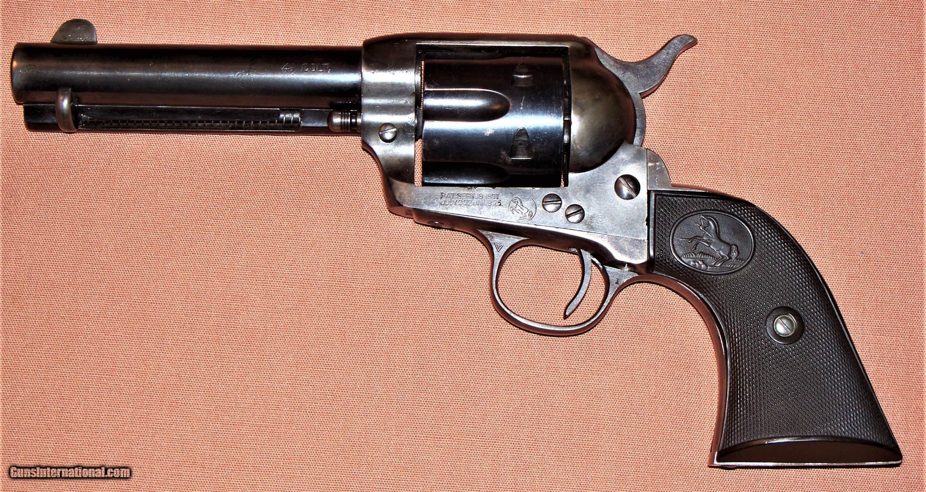 Colt 1st Generation Saa Single Action Army Revolver41 Long Colt 475 Barrel Wholster C 1907 2451