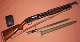 Winchester Model 12 Trench Gun 12 Ga./ w/Bayonet and Scabbard c. 1945 - 4 of 13