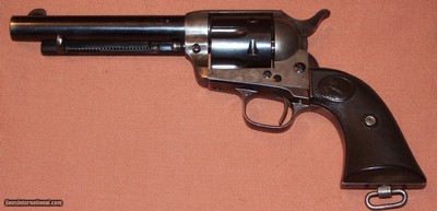 Colt Single Action Army SAA .38 WCF 5.5
Barrel w/Letter & Holster c.1924