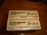  460 WBY Magnum WEATHERBY 500 GRAIN ROUND NOSE
2 BOX OF 20
tOTAL 40 ROUNDS NEW I will pay the rest. - 5 of 7