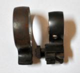Antique Rare German front ring and rear Half-ring claw mounts side set Gew.98 - 2 of 3