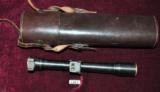Antique Austrian K.Kahles/Hubertus sniper rifle scope w/ mounts,rear base,case - 4 of 10