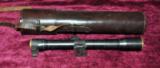 Antique Austrian K.Kahles/Hubertus sniper rifle scope w/ mounts,rear base,case - 2 of 10