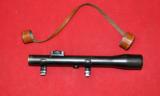 Rare German Sniper Rifle Scope Luxor, Oigee/Berlin 3X,claw mounts & leather caps - 2 of 6