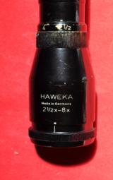 German HAWEKA Variable rifle scope 2 ½X-8X with claw mounts - 5 of 7