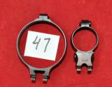 German Akah front(49 mm)& rear(D.25.6 mm) rings claw mounts set 1970th period - 1 of 2