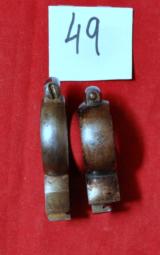 German front(29.5 mm)& rear(D.26.5 mm) rings claw mounts set WWI period.Rare! - 3 of 3