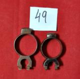 German front(29.5 mm)& rear(D.26.5 mm) rings claw mounts set WWI period.Rare! - 1 of 3