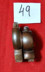 German front(29.5 mm)& rear(D.26.5 mm) rings claw mounts set WWI period.Rare! - 2 of 3