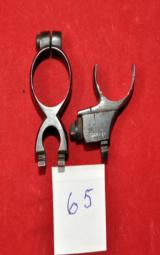 German Mannlicher-Schönauer GK claw mount ring/half rings D.21 mm set WWI - 1 of 2