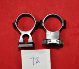 German claw & pivot rings D.25.5-26 mm mounts set w/bases - 1 of 4